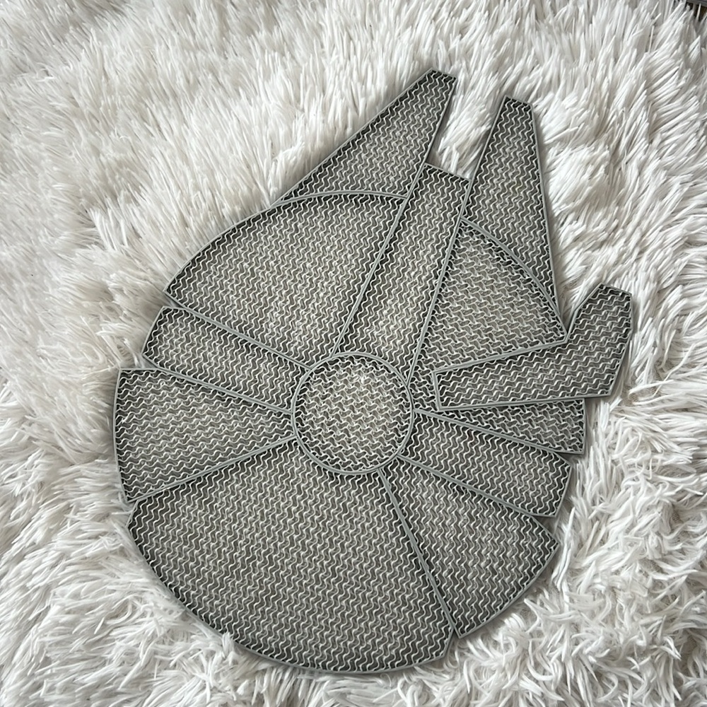 Grey Star Wars inspired Millennium Falcon Shaped 3D printed pin bo…